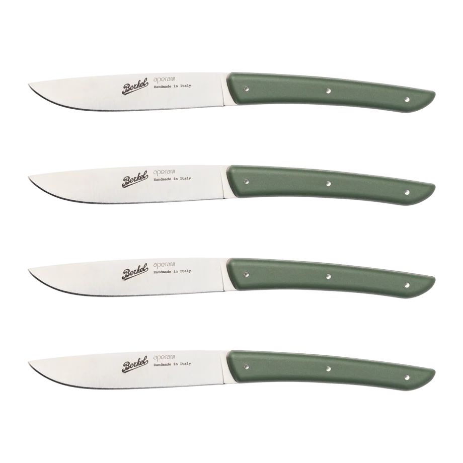 Color Olive Green Steak knifes 11 cm