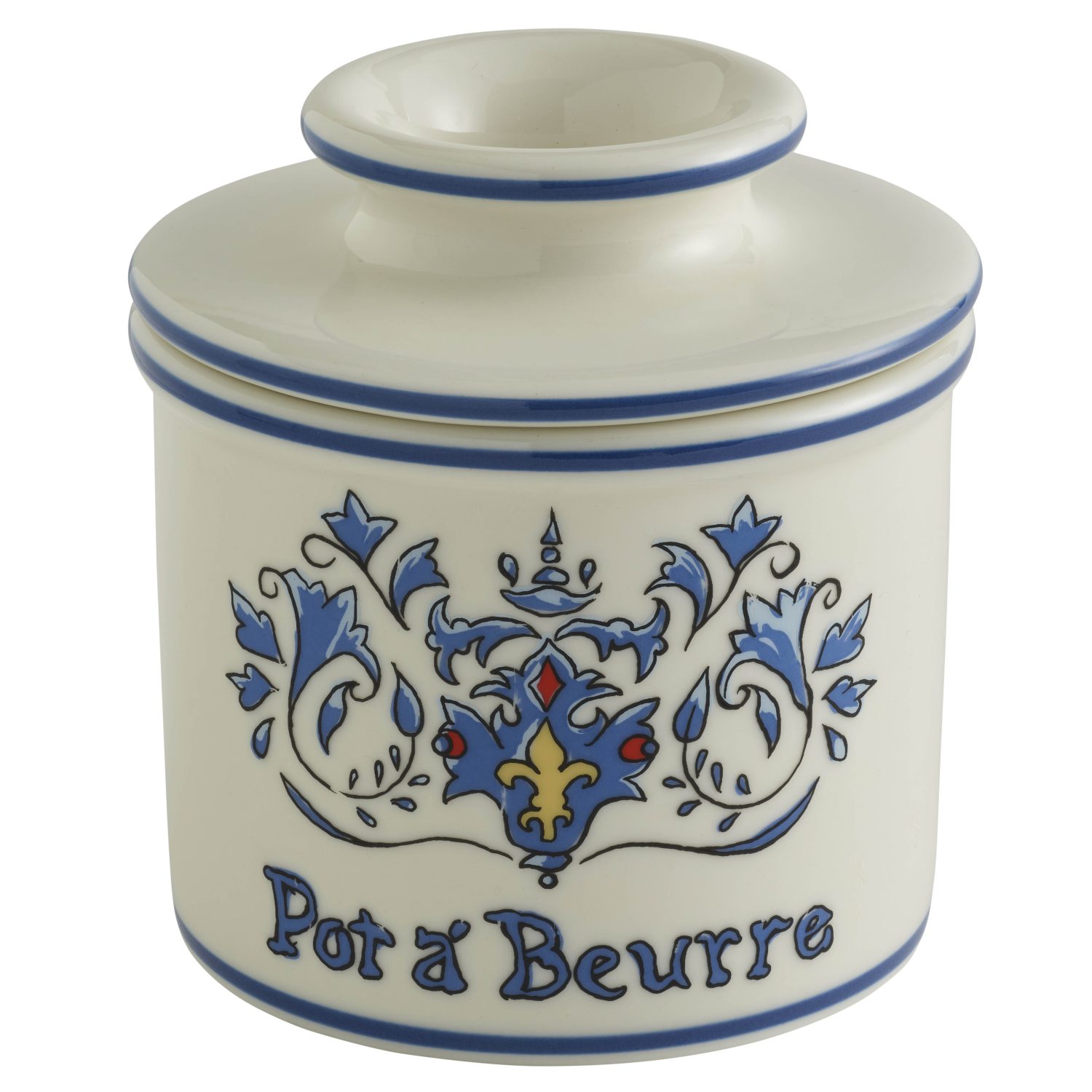 Art Nouveau Blue Butter Bell® Crock